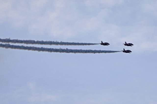 The Red Arrows are set to fly over Market Harborough today (Friday)