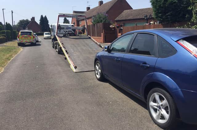 A Ford Focus that has been abandoned in a Wellesbourne street for more than three months has been seized by police.