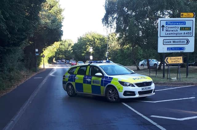 Police said A452 Leamington Road on the edge of Kenilworth is closed from Birches Lane going into Leamington.