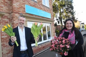 Cllr Matt Jennings with Sandra Goncalves.