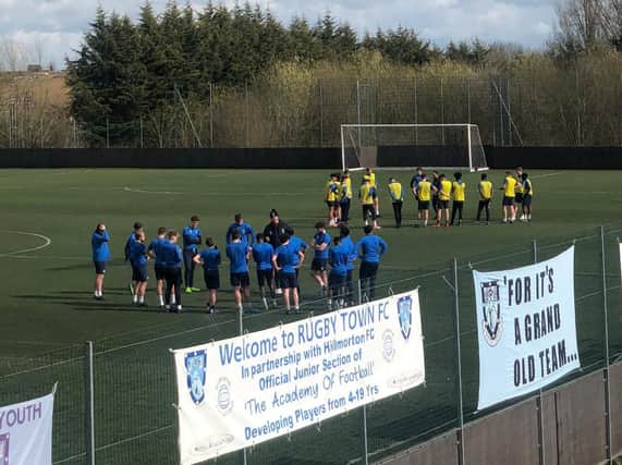 Rugby Town Academy players back training at Butlin Road