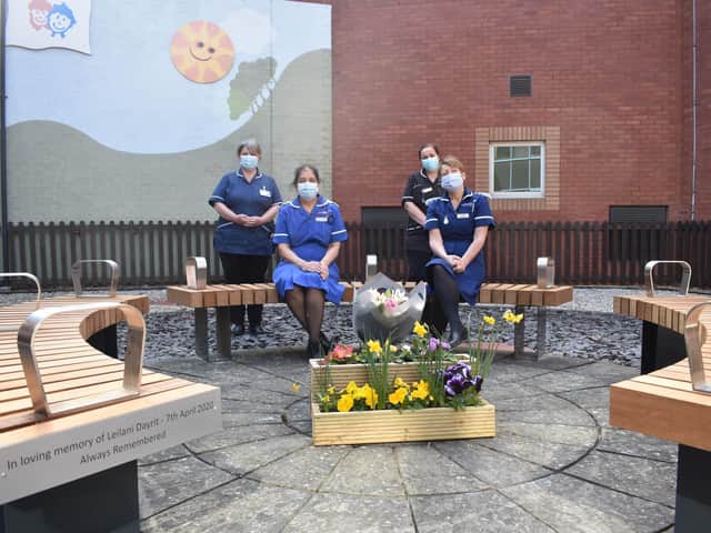L:R Lead Nurse Janine, Clinical Sister Safi, Matron Paula and Ward Manager Maureen.