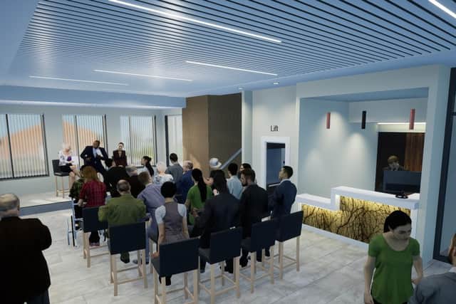 Artist impressions of the remodelled foyer and bar area. Image supplied