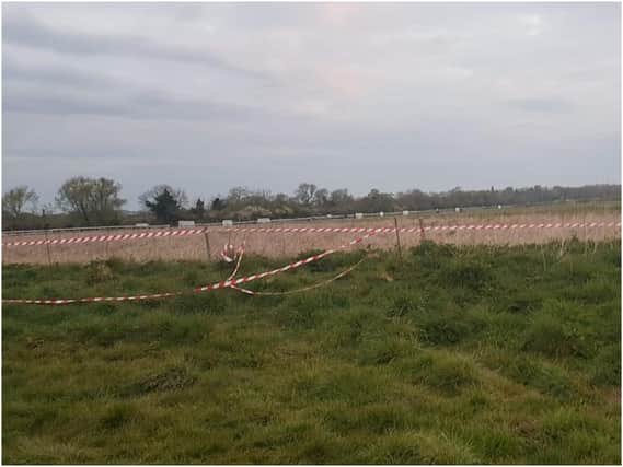 The taped off area at St Mary's Lands. Photo submitted