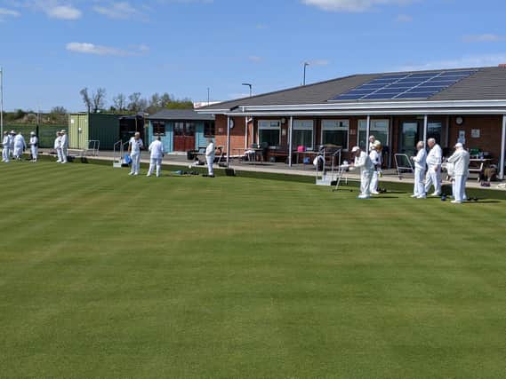 Bowlers back on the green last Sunday at Southam United for the annual President's v Captain's match