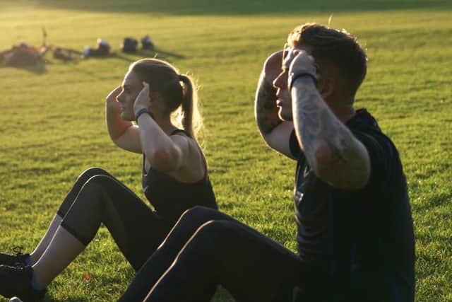 Martin Browne and his fiance Olivia Kreigenfeld - of Physical Formula - are running the PT in the Park transformational coursewhich willcombine up to five groupoutdoor fitness sessions each week, nutritional advice andchallenges and tasks for participantsto improve their mental health, wellbeing and lifestyles.