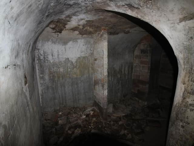 Following our features on the hidden passageways under Leamington, Ian Panter went to investigate the tunnel entrance in the basement of The Parade office when he used to work. Photo by Ian Panter.