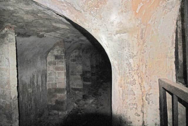 Following our features on the hidden passageways under Leamington, Ian Panter went to investigate the tunnel entrance in the basement of The Parade office when he used to work. Photo by Ian Panter.