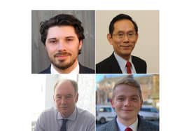 The four candidates for Warwickshire’s next Police and Crime Commissioner - Louis Adam (top left), Henry Lu (top right), Philip Seccombe (bottom left) and Ben Twomey (bottom right).
