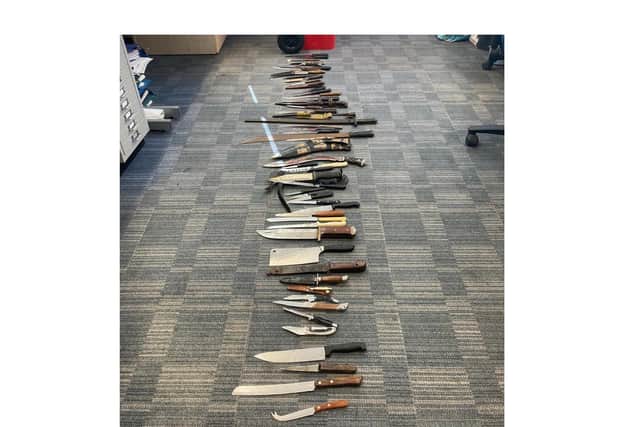 In total, 52 knives were handed in at Leamington Police Station