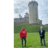 Councillor Ashford and Karen Robinson BHF at Warwick Castle. Photo supplied