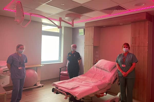 South Warwickshire NHS Foundation Trust maternity staff in one of the new birthing rooms on Warwick Hospital's Labour Ward. Photo supplied