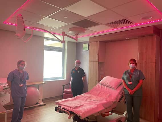 South Warwickshire NHS Foundation Trust maternity staff in one of the new birthing rooms on Warwick Hospital's Labour Ward. Photo supplied