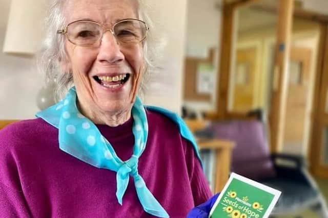 Morrisons stores including the Leamington branch have given away 2.5 million sunflower seeds in an effort to spread hope and lift the spirits of the nation. Cubbington Mill Care Home residents have been among those to benefit.
