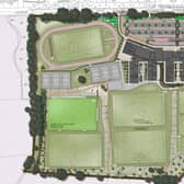 Site plan for the new Kenilworth School.