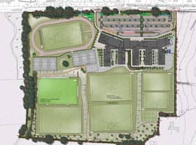 Site plan for the new Kenilworth School.