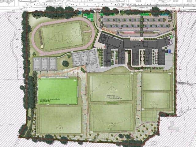 Site plan for the new Kenilworth School.
