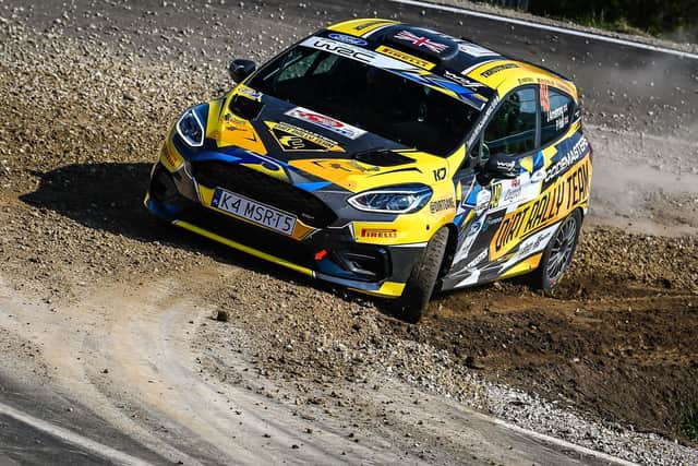 Jon Armstrong on his way to victory in Croatia  (Image courtesy M-SPORT / JUNIOR WRC)