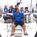 A Warwick-based volunteer on a sailing trip with young people. Photo supplied