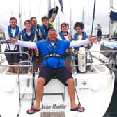 A Warwick-based volunteer on a sailing trip with young people. Photo supplied