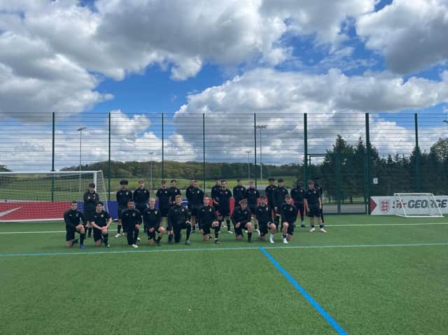 Young stars from the Leamington FC Football Academy have been helping the countrys top coaches take the next step in their development during a visit to Englands national football centre St George's Park.