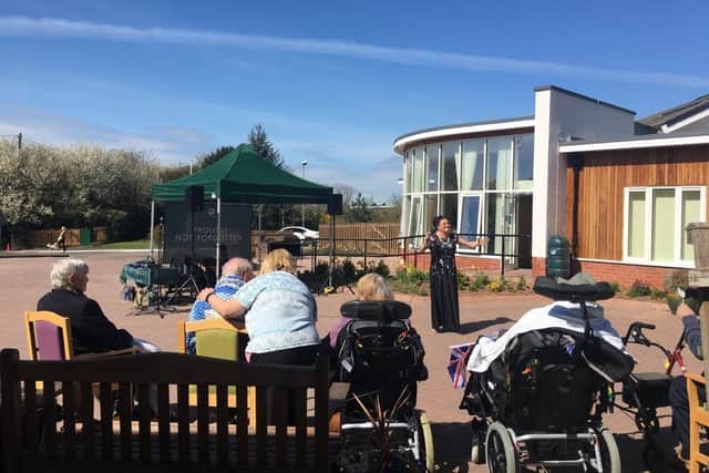 Residents of Royal British Legion care home, Galanos House were recently treated to a sing-along concert. Photo supplied