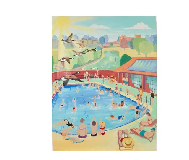Karen Pittaway's painting of the Kenilworth Lido.