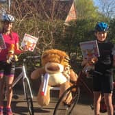 Carrick Hayre and Nicole Baker with Olly The Brave. Photo supplied