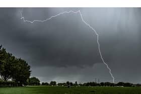 Photographer Carl Gallagher caught this amazing scene as the lightning came down near Ufton Fields. (Light by Night Photography)