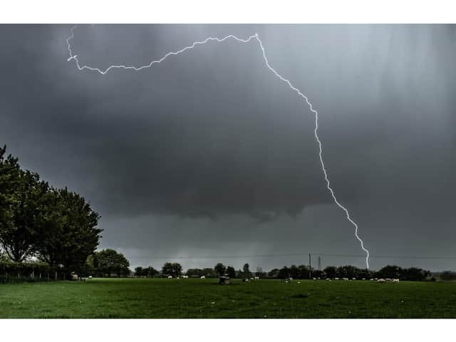 Photographer Carl Gallagher caught this amazing scene as the lightning came down near Ufton Fields. (Light by Night Photography)