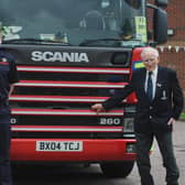 Firefighter Stuart Shearsby with his grandad Joseph Byerley. Photo supplied