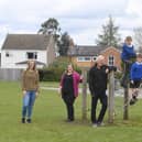 From the left, Nicola Rawlings (PTA), Anja Gill (PTA), Alistair Clark (AC Lloyd
Homes), pupils Freddie David (10), Jenson Godfrey (8) and Clemency Bond (9) with Radford Semele C of E Primary School head teacher Katie Benson. Photo supplied
