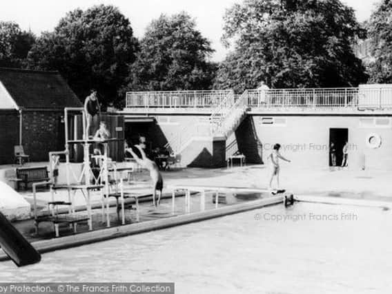 Kenilworth Outdoor Pool circa 1965.