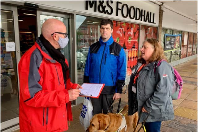 Matt Western Warwick and Leamington MP collecting signatures at the weekend. Photo supplied