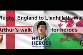 A banner for Arthur's walk.