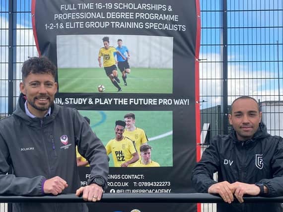 Loughborough HE Partnership Manager Andy Motch with Future Pro Managing Director Demir Vavan