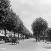 In days gone by... an archive photograph of Clifton Road, Rugby.