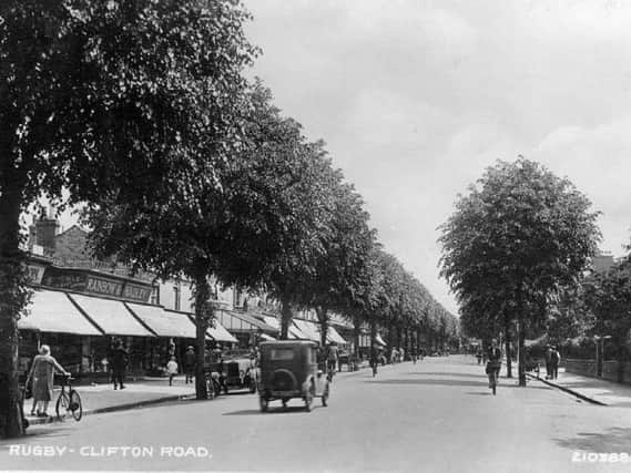 In days gone by... an archive photograph of Clifton Road, Rugby.