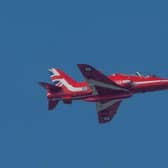 The Red Arrows will be flying over south Warwickshire today (Friday) and this weekend as part of the Midlands Air Show at Ragley Hall. Photo by Peter Crowe.