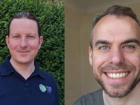 L:R, volunteers Dylan and Gavin.
