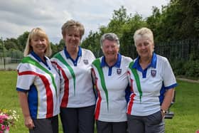 County fours finalists, Royal Leamington Spa's Dawn Horne, Anita Cowdrill, Jenny Wickens and Janice White