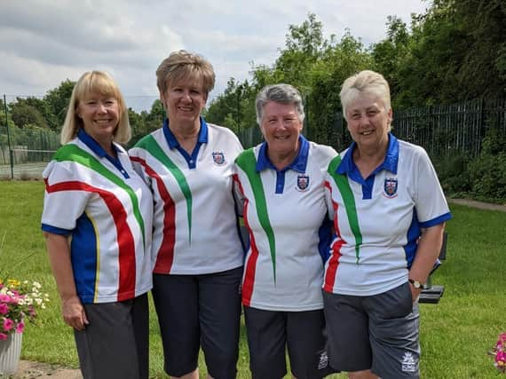 County fours finalists, Royal Leamington Spa's Dawn Horne, Anita Cowdrill, Jenny Wickens and Janice White