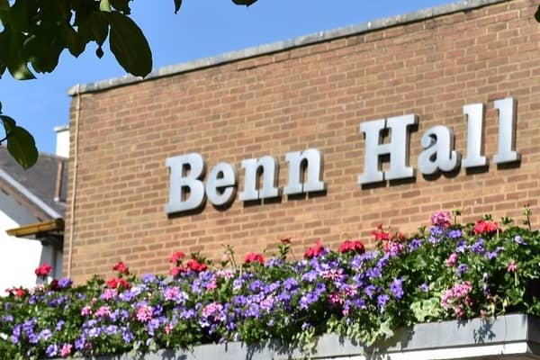 The Benn Hall, where the meeting was held.