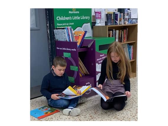 A children's book-swapping library has been set up at Morrisons in Leamington.