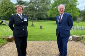 Debbie Tedds with Philip Seccombe.