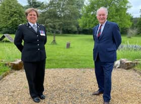Debbie Tedds with Philip Seccombe.