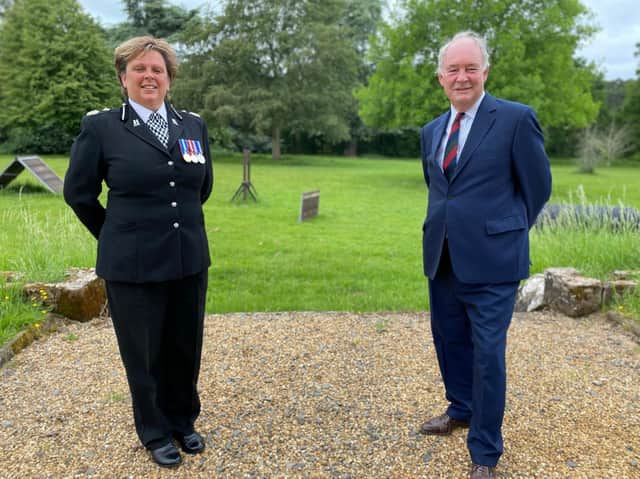 Debbie Tedds with Philip Seccombe.