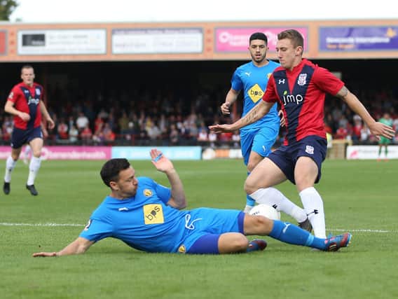 Long-serving defender James Mace is staying at Leamington. Picture by Gordon Clayton
