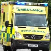 A driver has been taken to hospital after a three-car collision in Leamington this afternoon (Thursday).