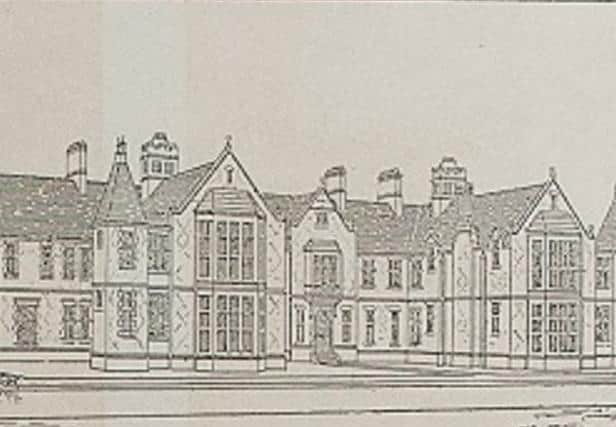 This drawing was included in the Advertiser when it first covered the hospital's opening in 1884.